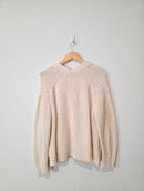 Cream Chunky Cotton Cardigan (M)