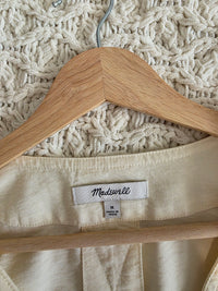 Madewell Cream Pleated Top (M)