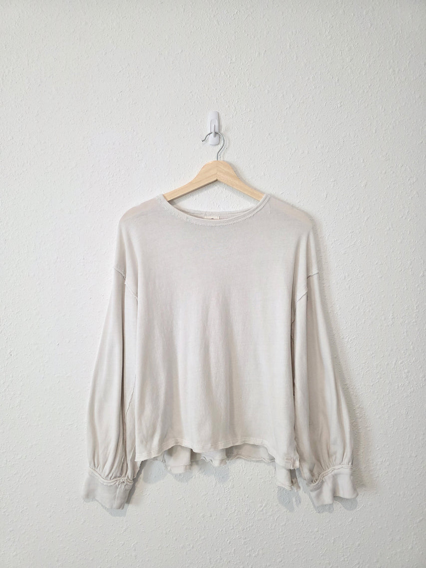 Free People Relaxed Cotton Tee (S)