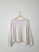 Free People Relaxed Cotton Tee (S)