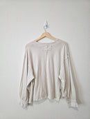Free People Relaxed Cotton Tee (S)