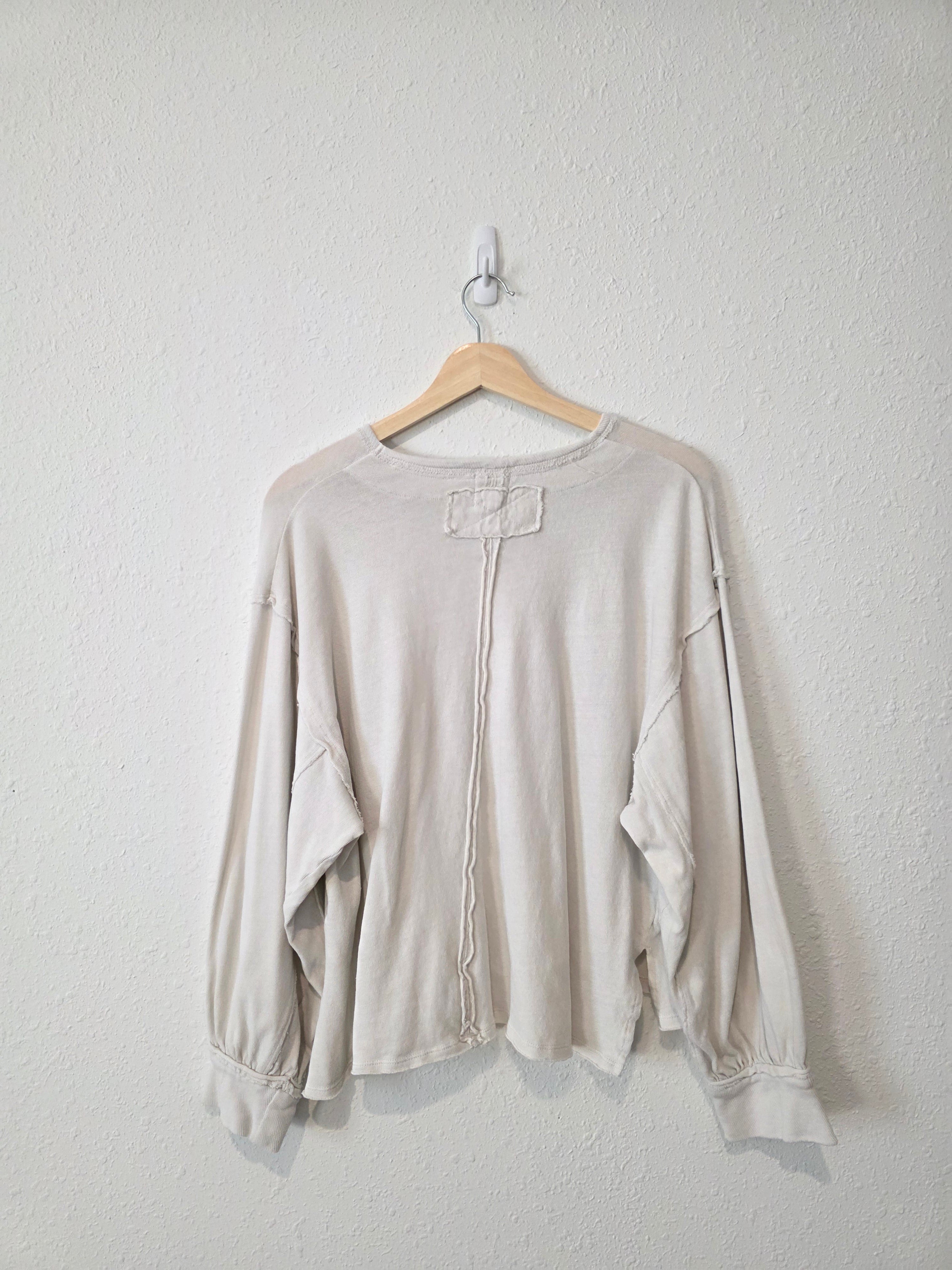 Free People Relaxed Cotton Tee (S)