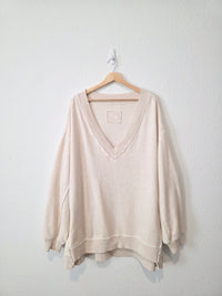 Aerie Slouchy V Neck Sweatshirt (L)
