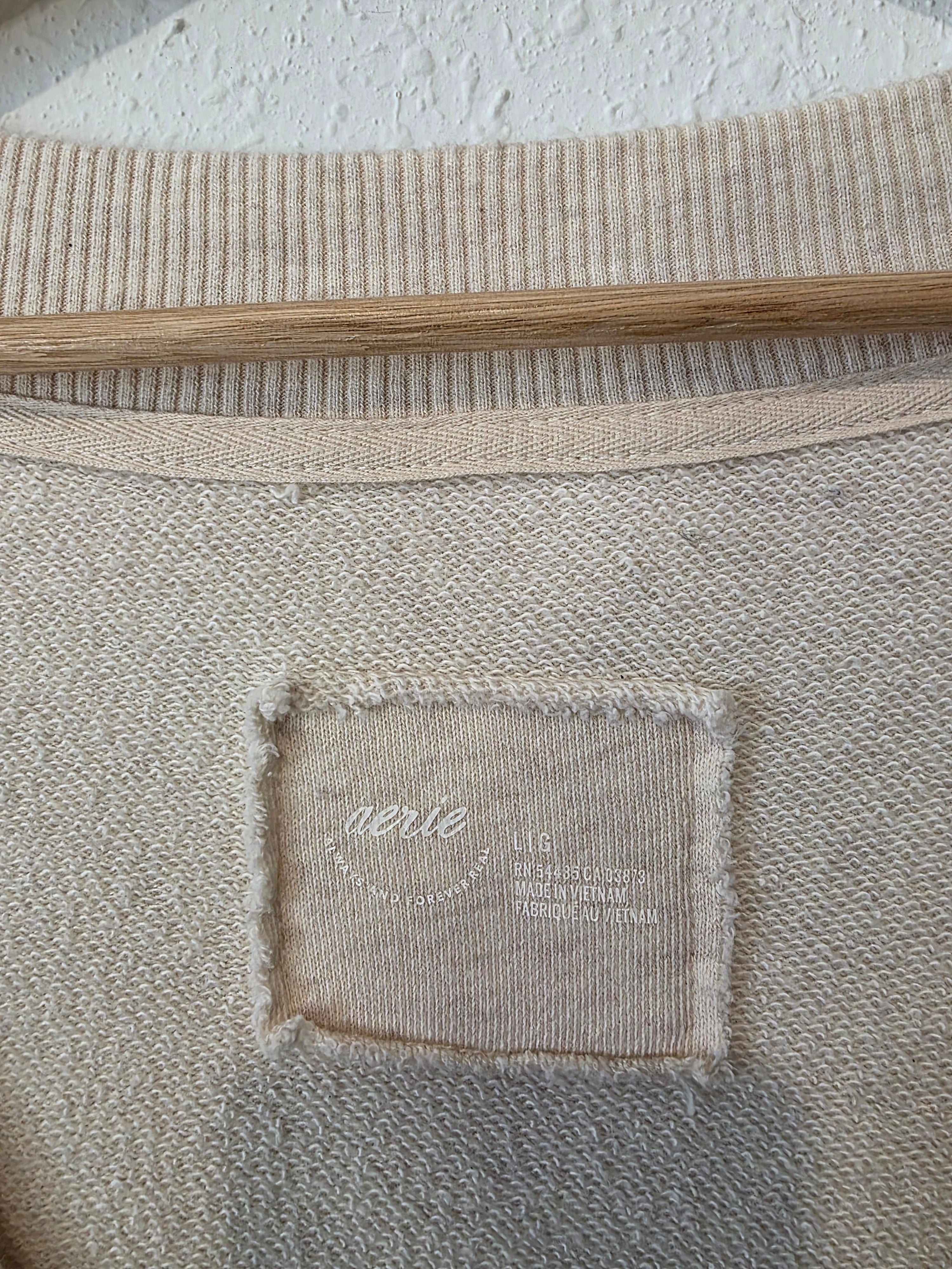 Aerie Slouchy V Neck Sweatshirt (L)