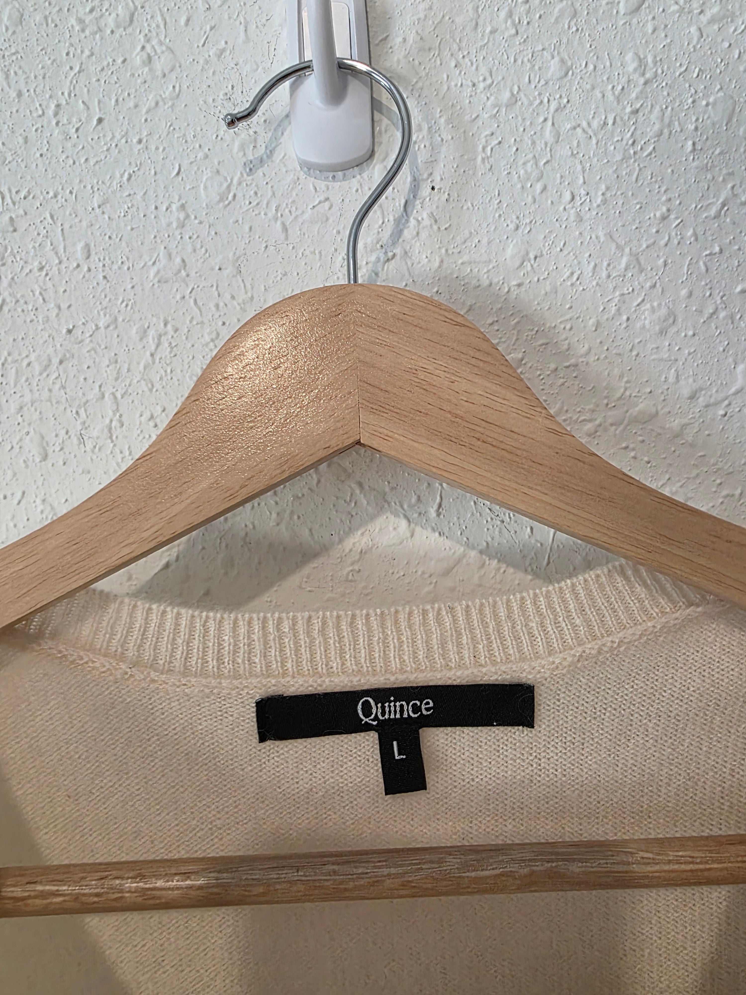 Quince Cashmere Crewneck Sweater (L)