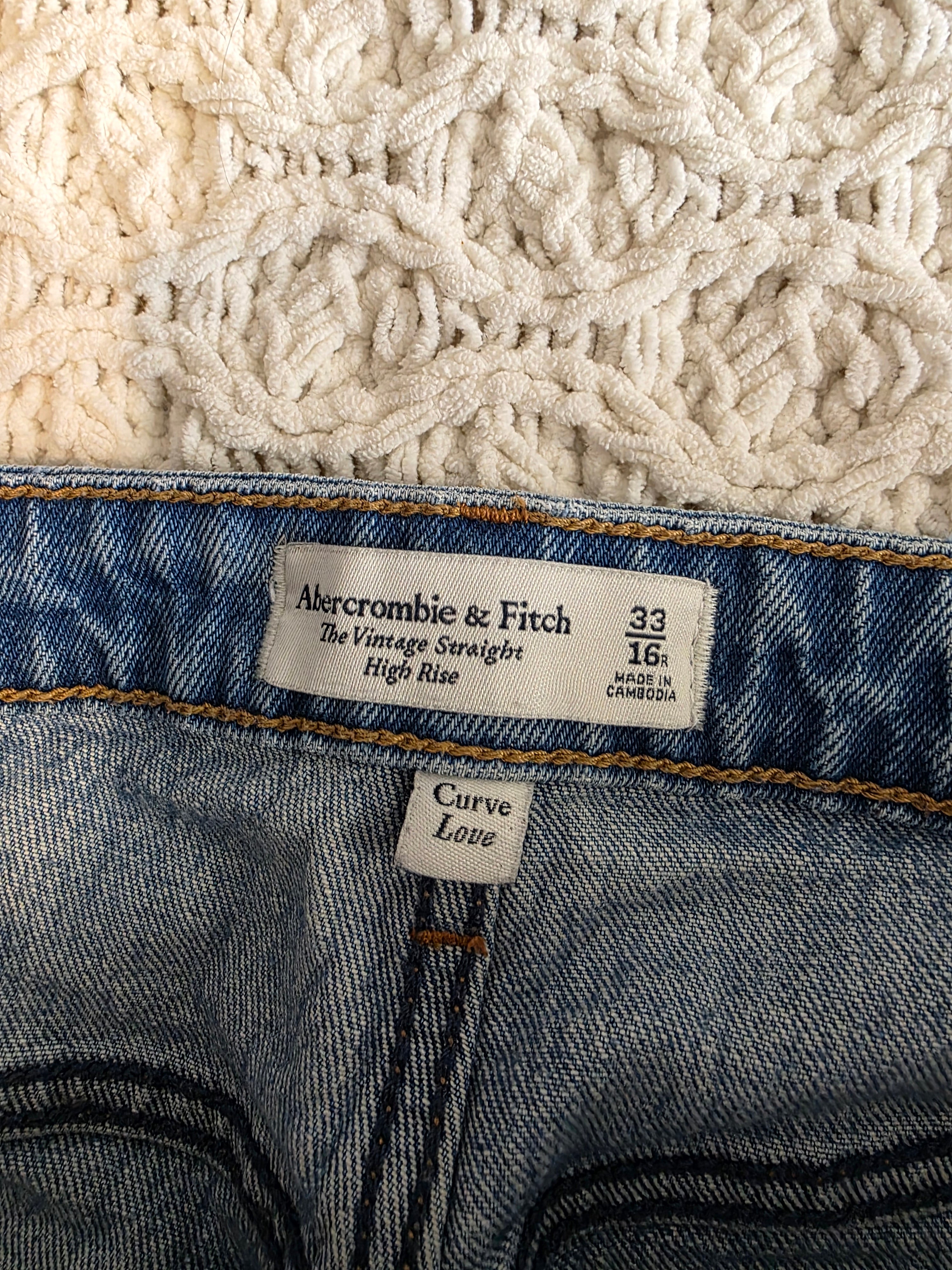 Abercrombie Vintage Straight Jeans (33/16)