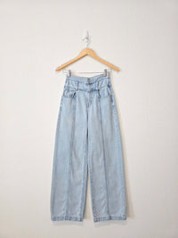 Madewell Light Wash Wide Leg Jeans (23)