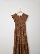 Floral Smocked Midi Dress (L)