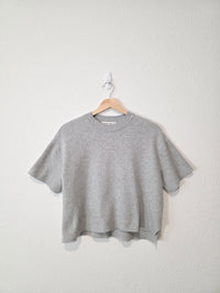 Abercrombie Gray Boxy Knit Top (S)