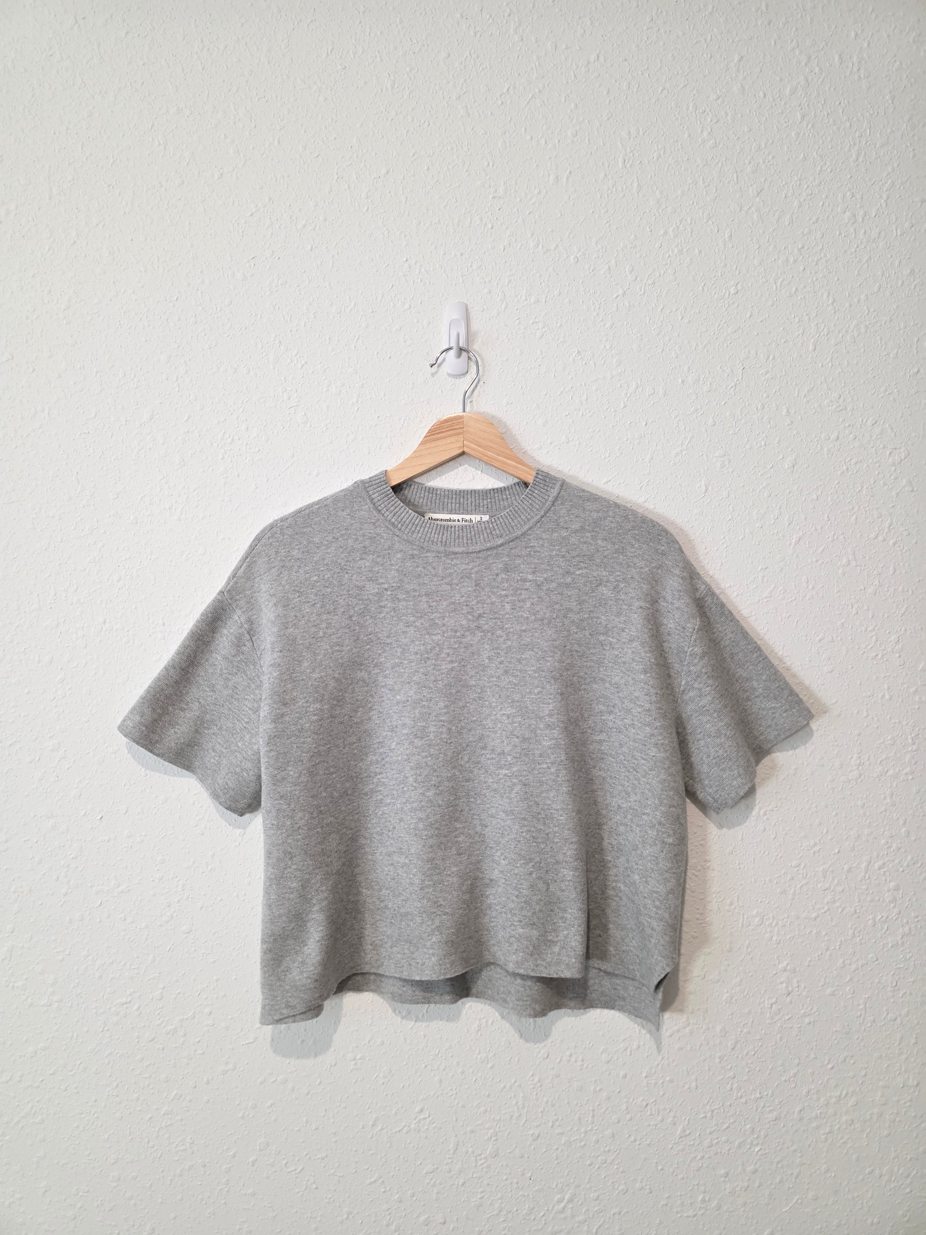 Abercrombie Gray Boxy Knit Top (S)