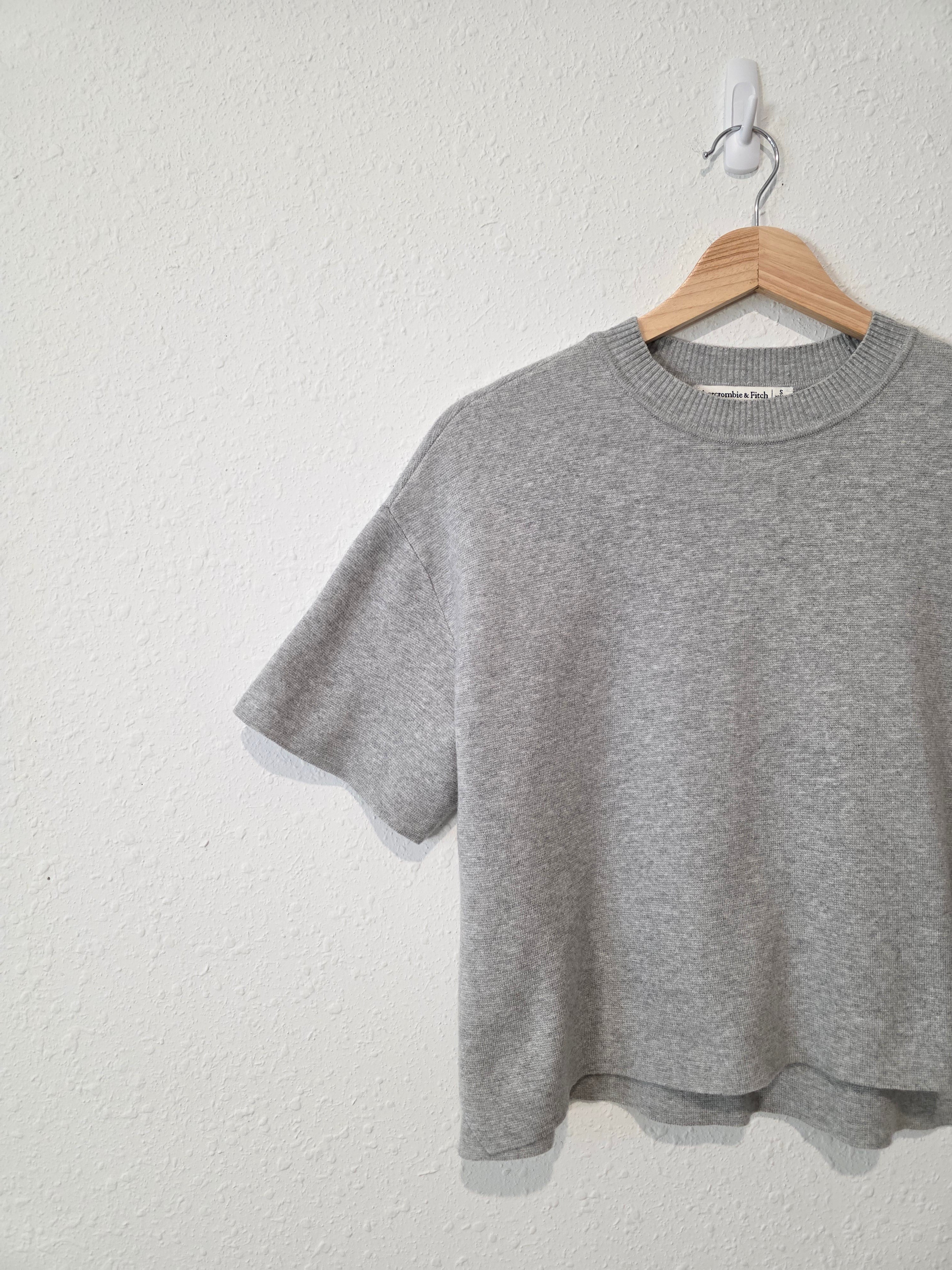 Abercrombie Gray Boxy Knit Top (S)