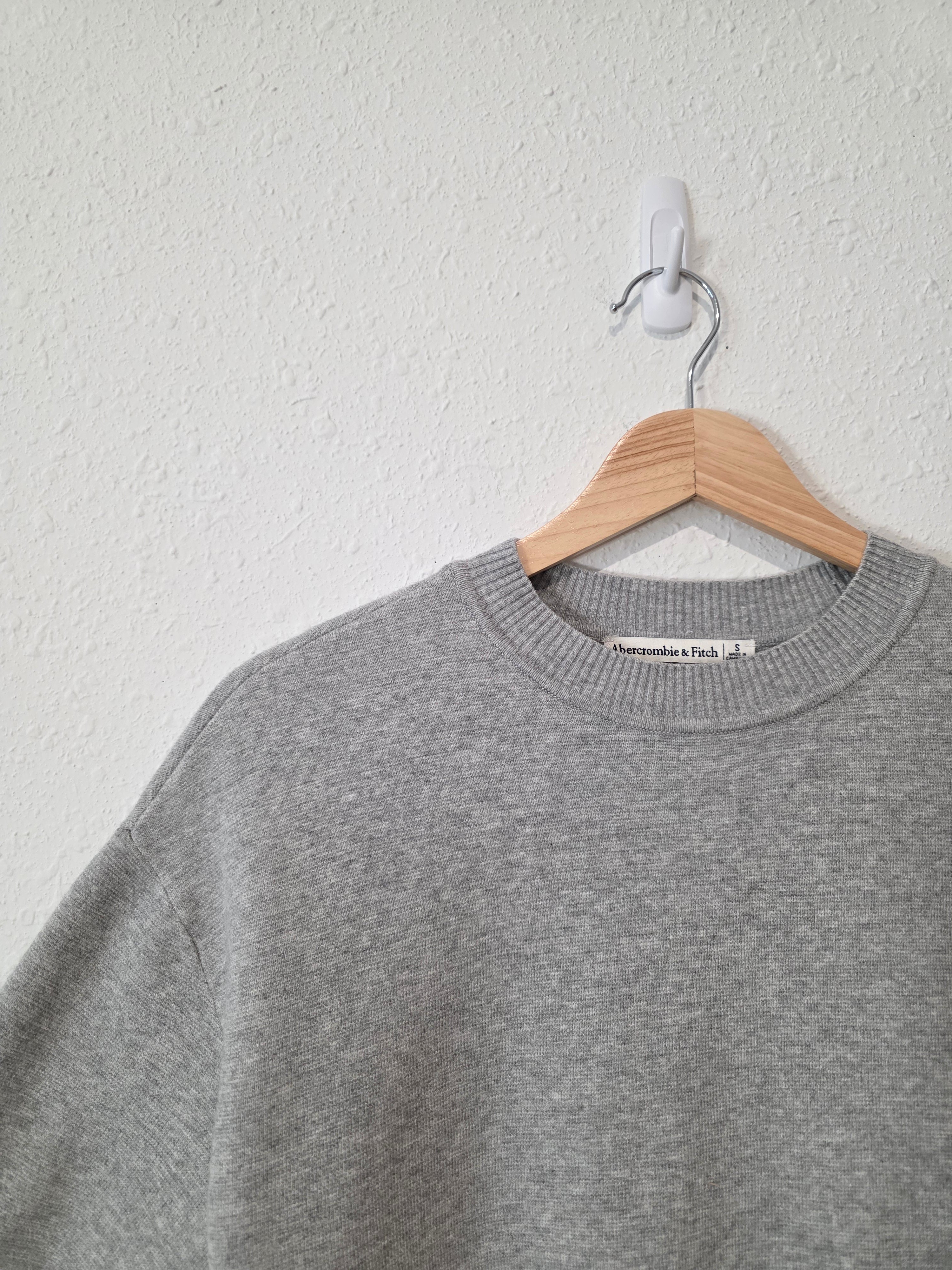 Abercrombie Gray Boxy Knit Top (S)
