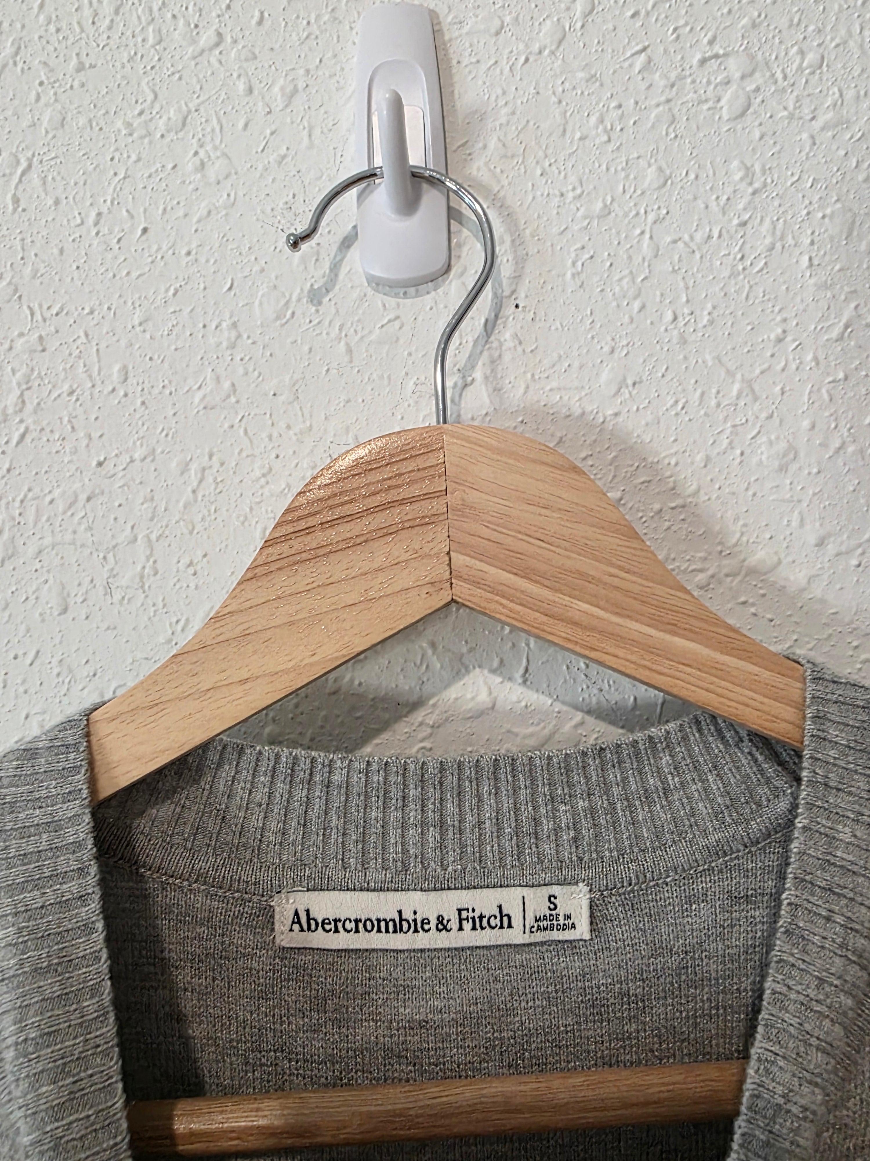 Abercrombie Gray Boxy Knit Top (S)