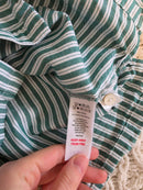 Peter Pan Collar Striped Button Up (M)