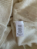Cream Cable Knit Cardigan (L)