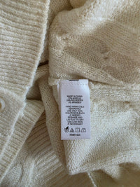 Cream Cable Knit Cardigan (L)