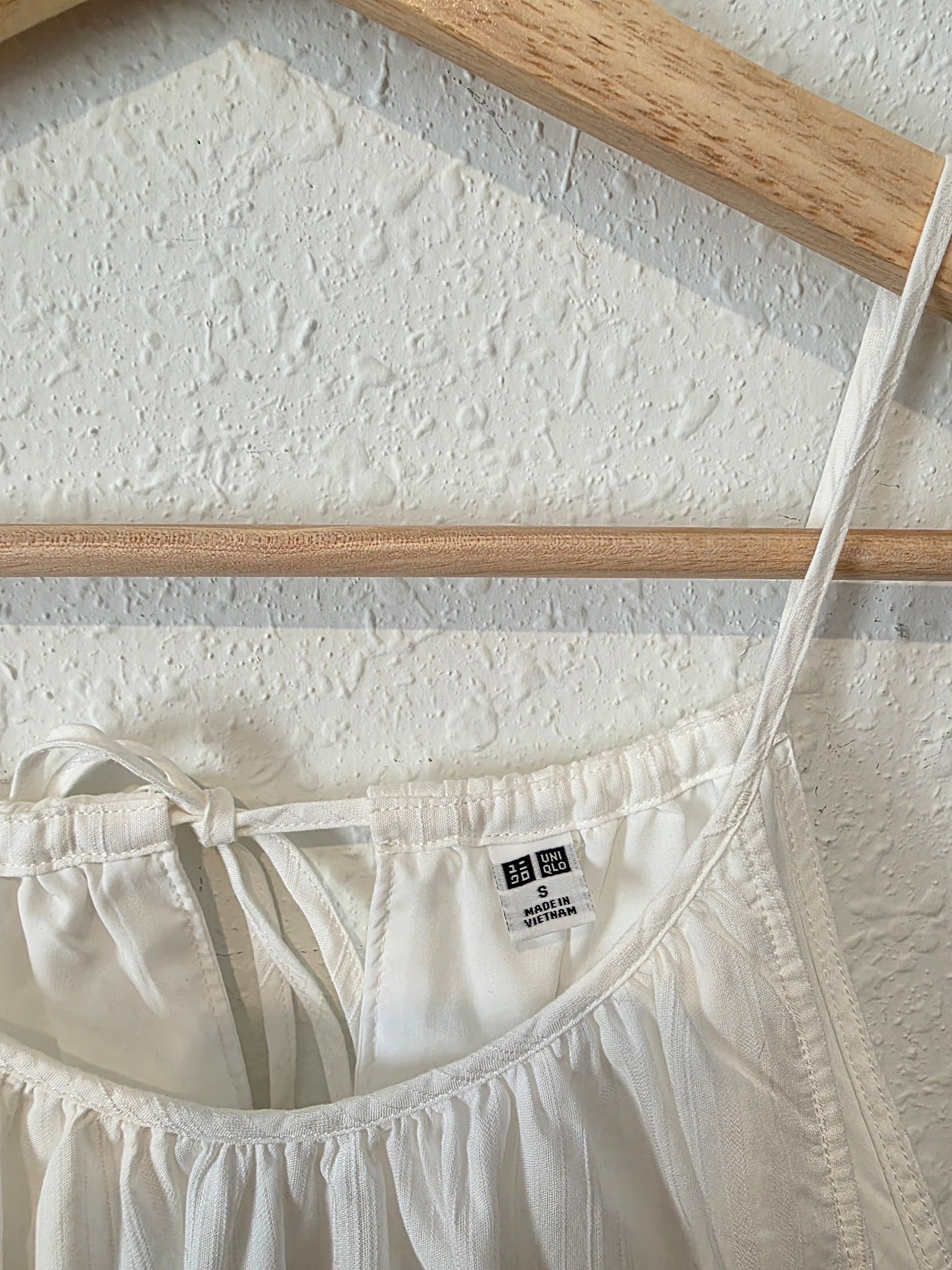 White Cotton Maxi Dress (S)