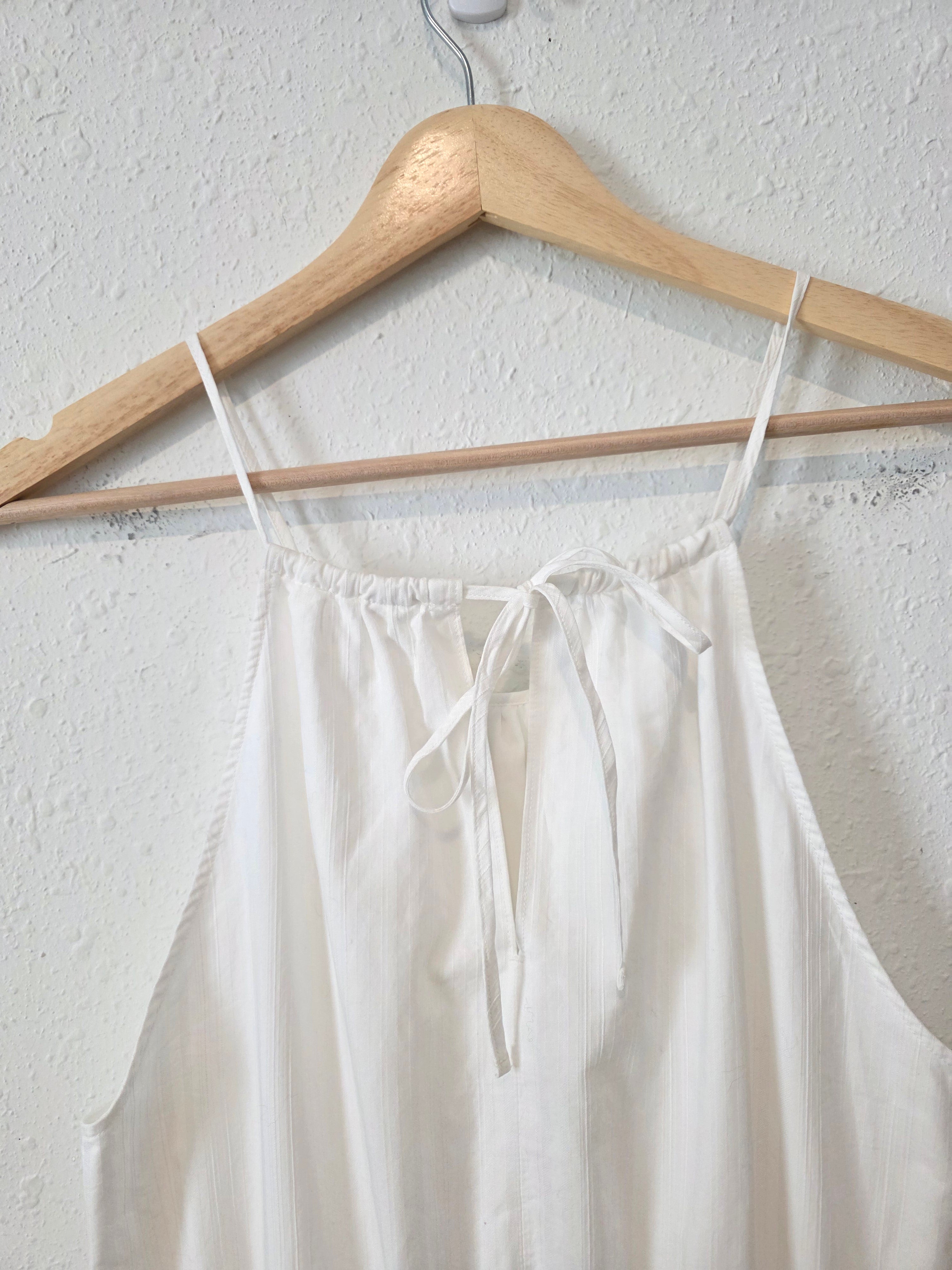 White Cotton Maxi Dress (S)