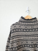 Fairisle Wool Blend Oversized Sweater (M)