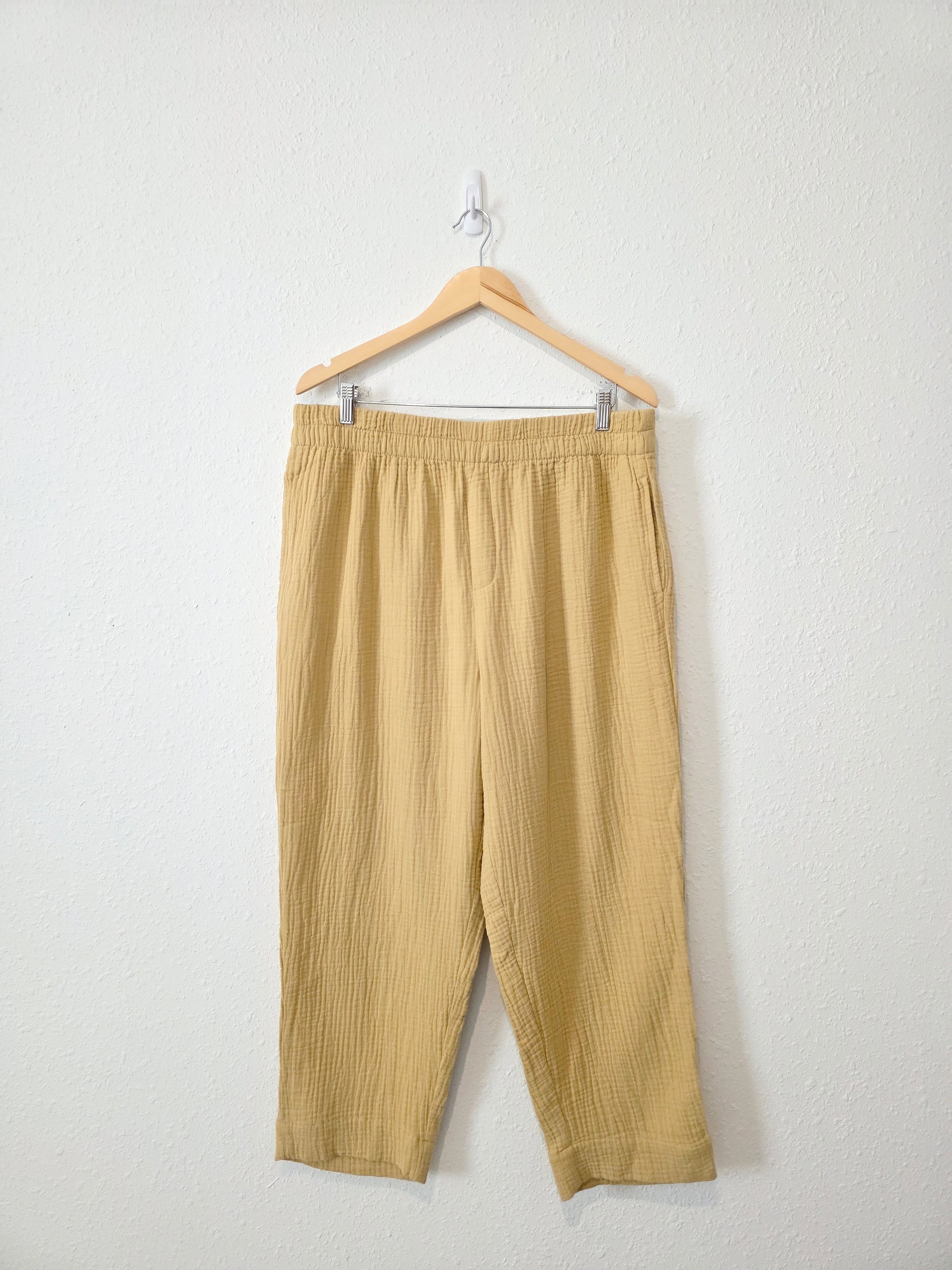 Madewell Cotton Gauze Straight Pants (XL)