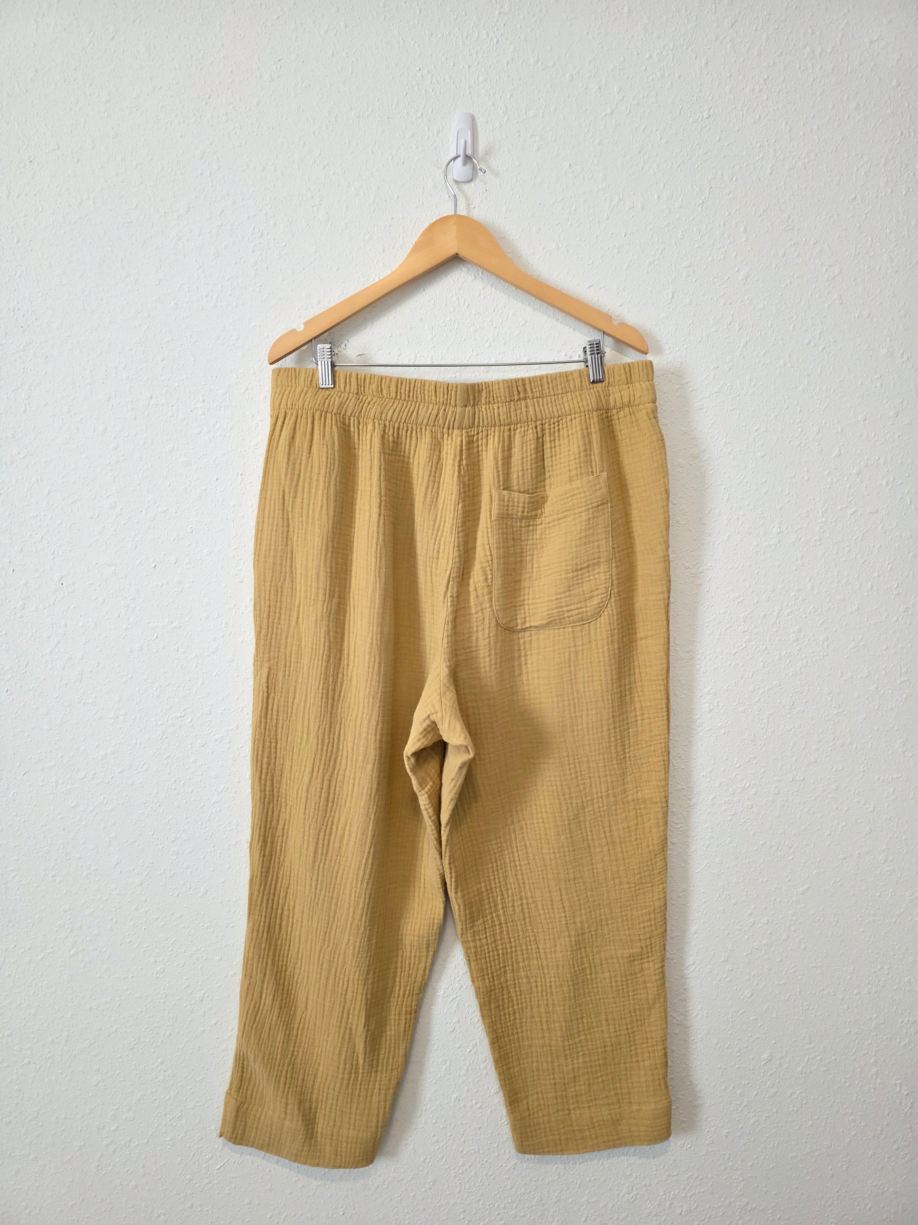 Madewell Cotton Gauze Straight Pants (XL)
