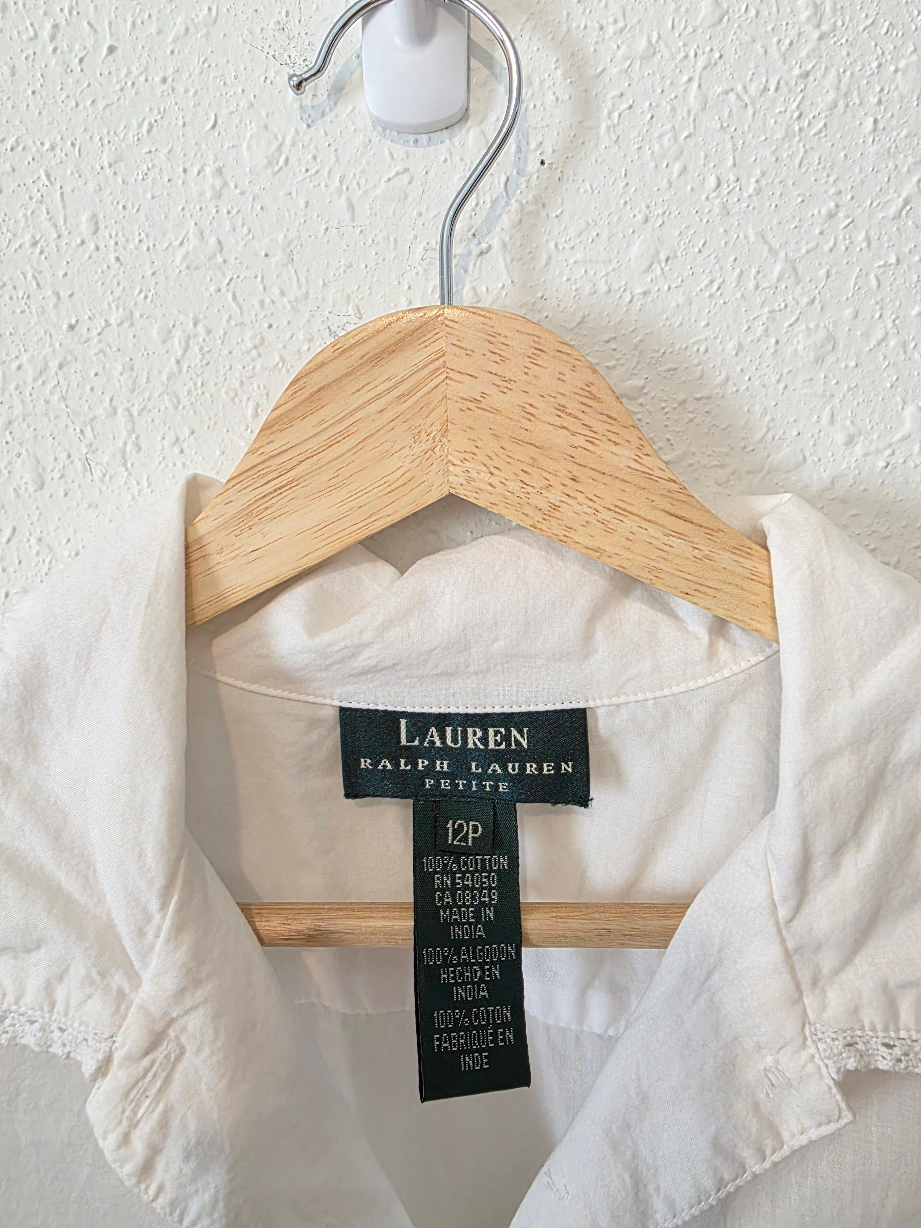 Vintage Ralph Lauren Cotton Button Up (S/M)