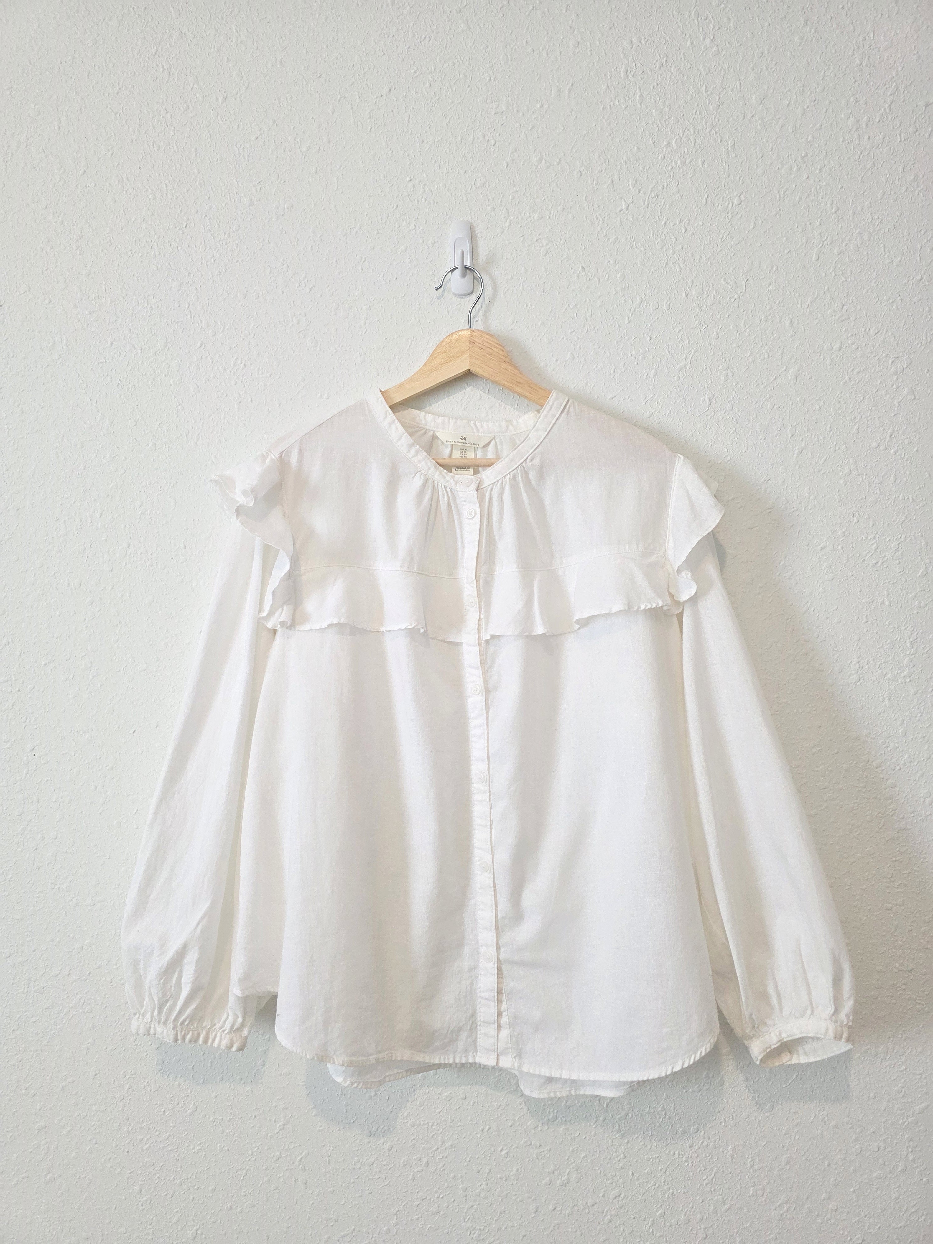 Cotton Linen Cottagecore Blouse (XL)