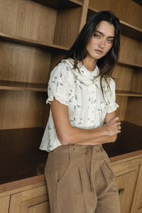 Bohme Floral Collared Blouse (M)