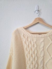 Free People Chunky Cable Knit Sweater (M)