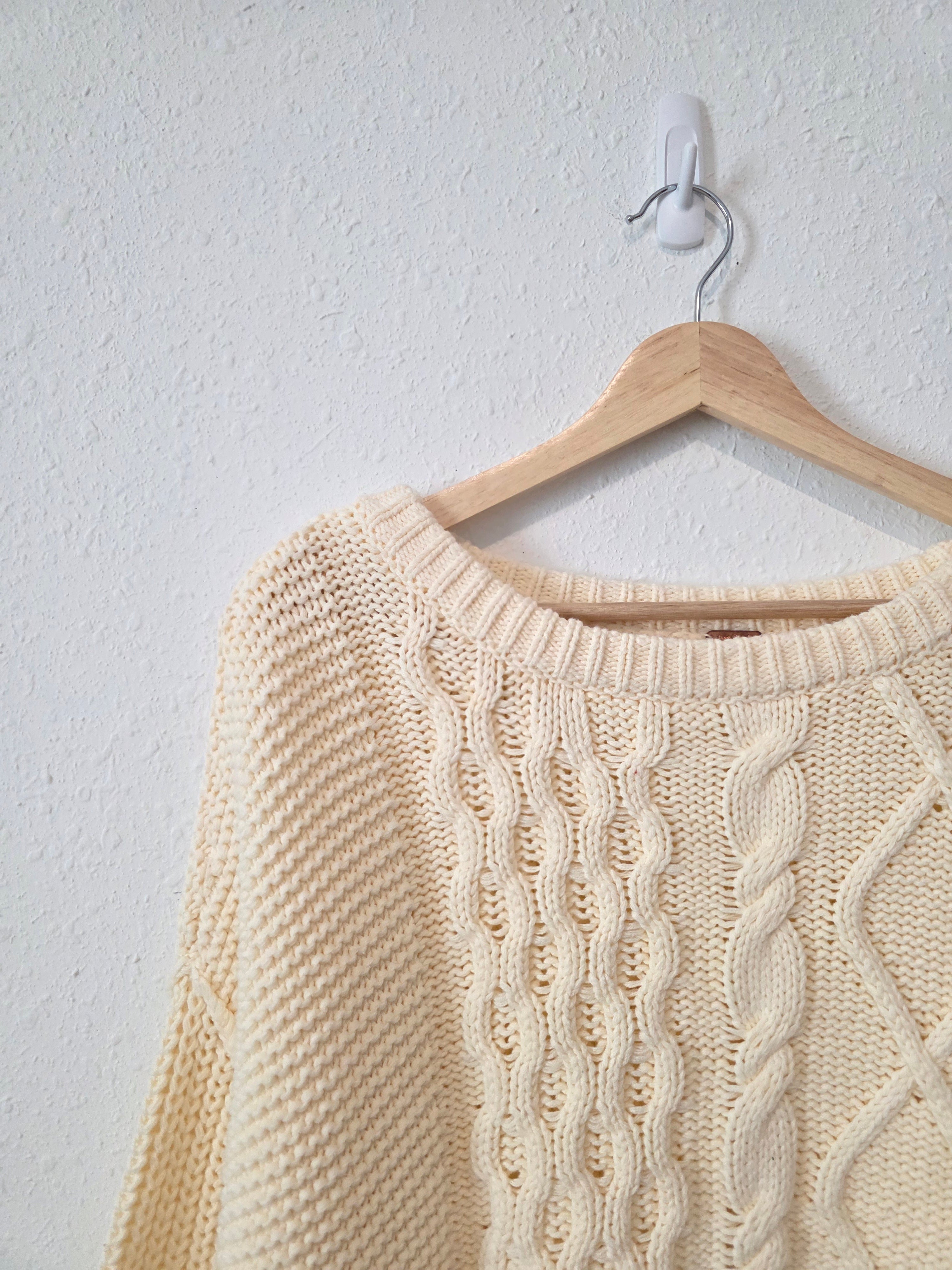 Free People Chunky Cable Knit Sweater (M)