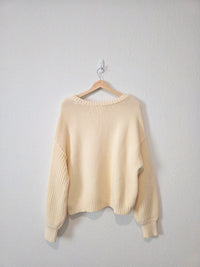 Free People Chunky Cable Knit Sweater (M)