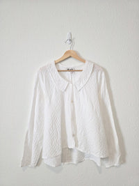 Flax Collared Cotton Blouse (M)