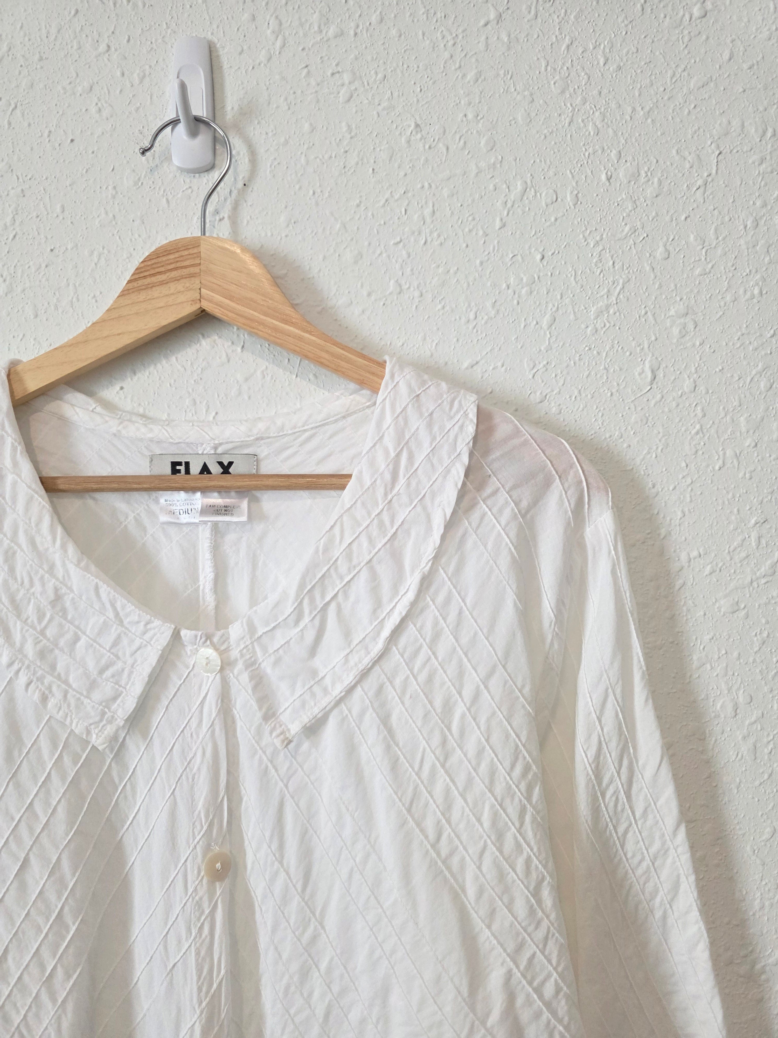 Flax Collared Cotton Blouse (M)