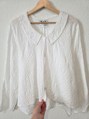 Flax Collared Cotton Blouse (M)