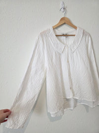 Flax Collared Cotton Blouse (M)