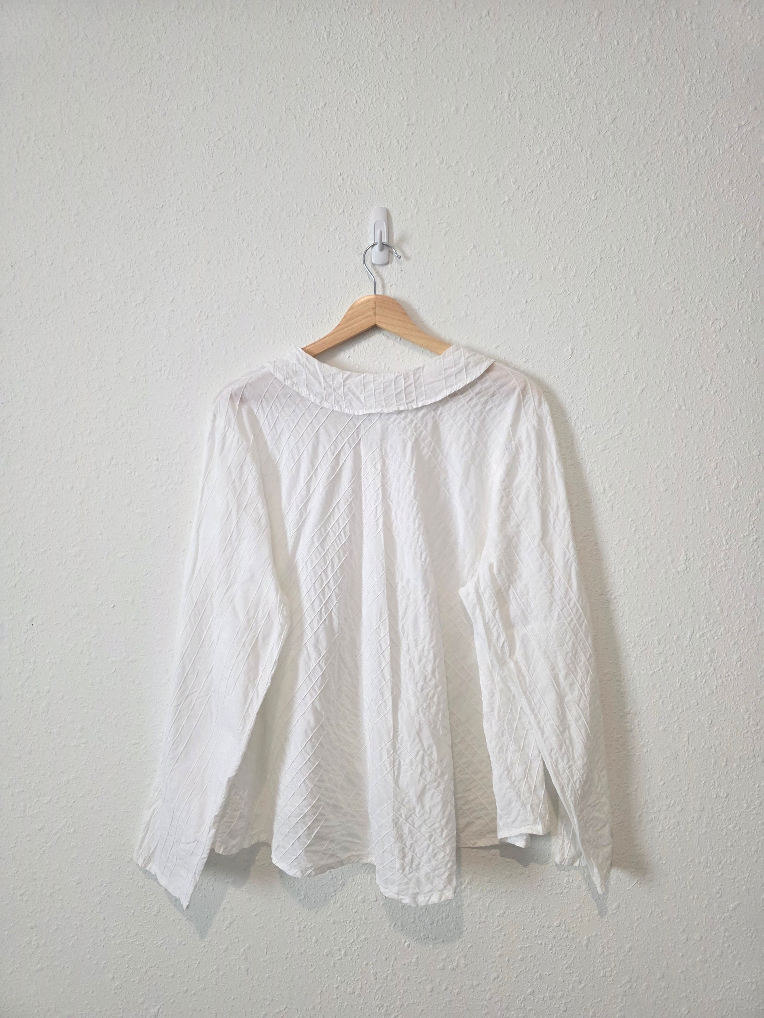 Flax Collared Cotton Blouse (M)