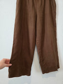 Chocolate Brown Linen Wide Leg Pants (L)