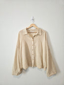 Zara Oversized Striped Button Up (M)