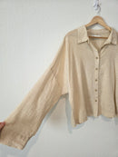 Zara Oversized Striped Button Up (M)