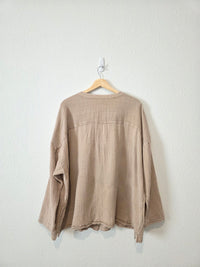 Cotton Gauze Button Up (3X)