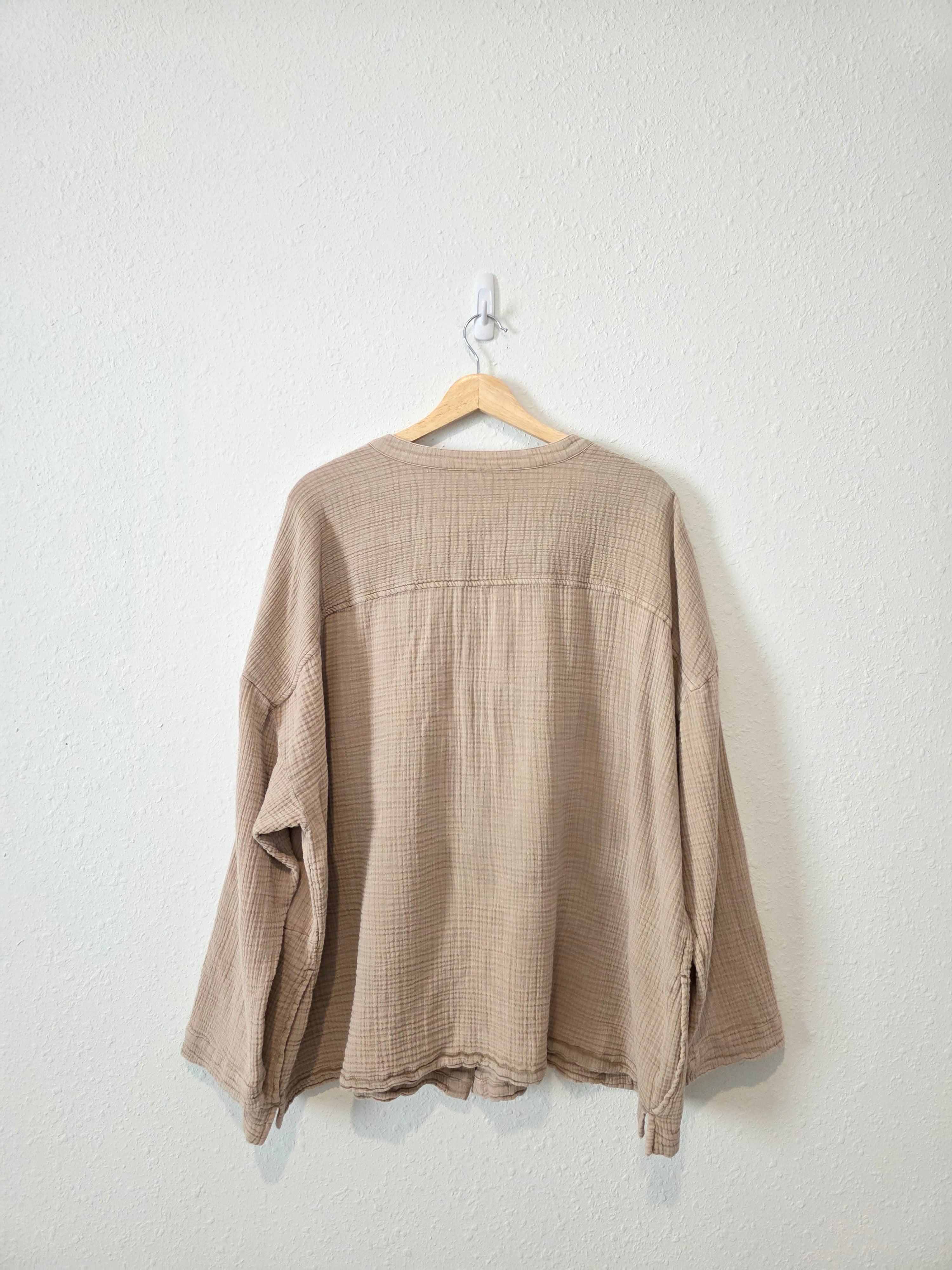 Cotton Gauze Button Up (3X)