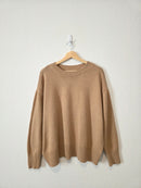 Lands End Camel Cotton Sweater (1X)