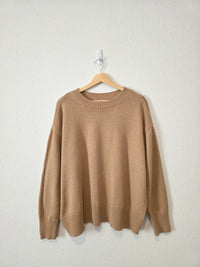 Lands End Camel Cotton Sweater (1X)