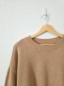Lands End Camel Cotton Sweater (1X)