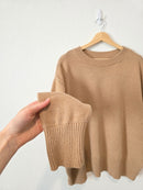 Lands End Camel Cotton Sweater (1X)