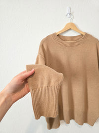 Lands End Camel Cotton Sweater (1X)