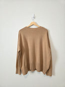 Lands End Camel Cotton Sweater (1X)