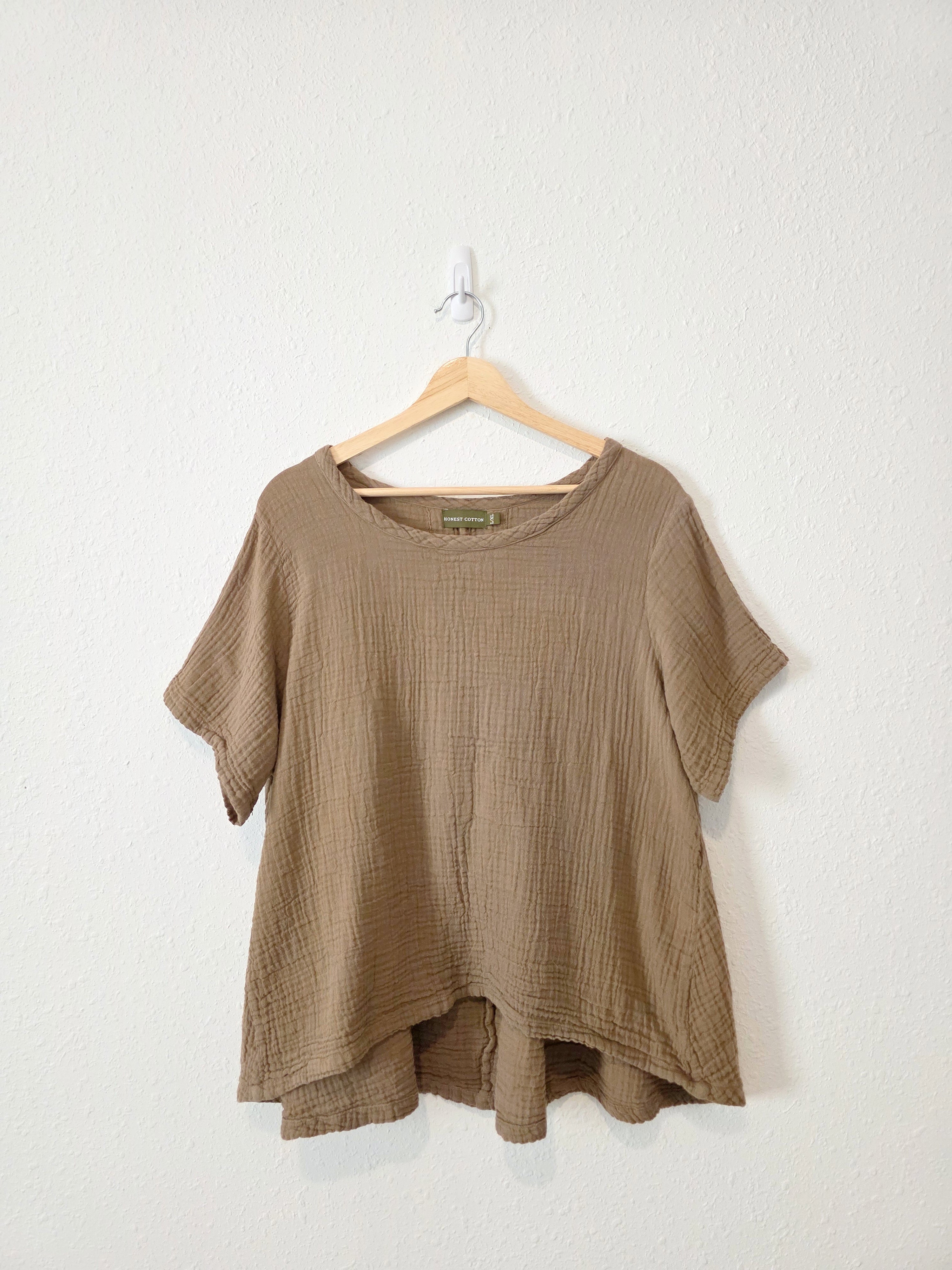 Honest Cotton Brown Gauze Tee (L/XL)