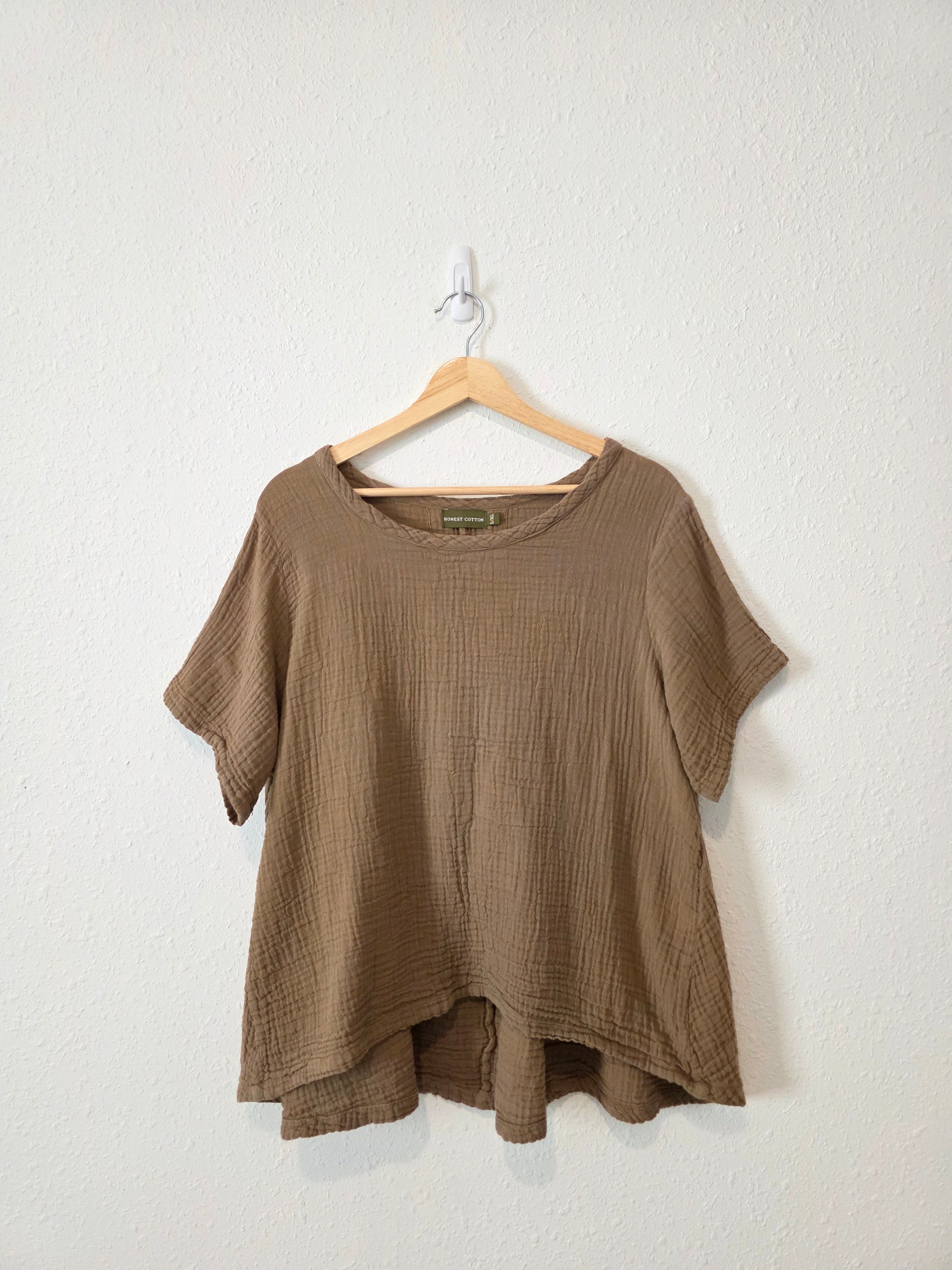 Honest Cotton Brown Gauze Tee (L/XL)