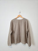 Flax Oversized Button Up Linen Shirt (L)